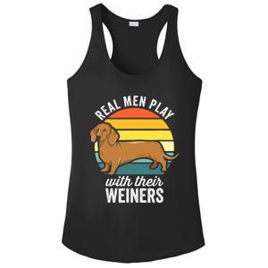 Dachshund Weiner Dog Real Play With Their Weiners Ladies PosiCharge Competitor Racerback Tank