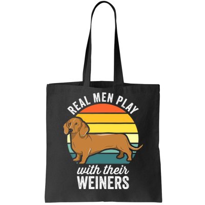 Dachshund Weiner Dog Real Play With Their Weiners Tote Bag