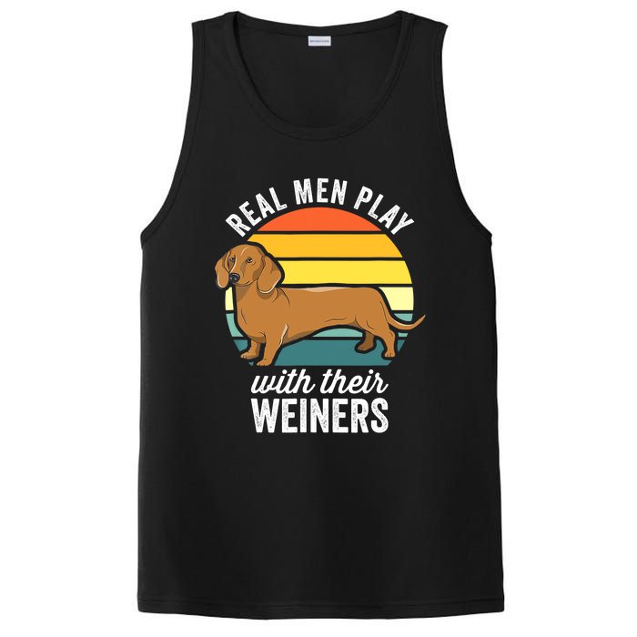 Dachshund Weiner Dog Real Play With Their Weiners PosiCharge Competitor Tank