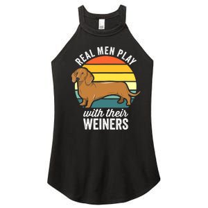 Dachshund Weiner Dog Real Play With Their Weiners Women's Perfect Tri Rocker Tank