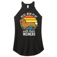 Dachshund Weiner Dog Real Play With Their Weiners Women's Perfect Tri Rocker Tank