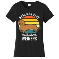 Dachshund Weiner Dog Real Play With Their Weiners Women's T-Shirt