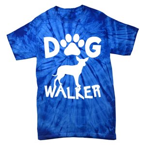 Dog Walker Dog And Paw Print Cute Gift Tie-Dye T-Shirt