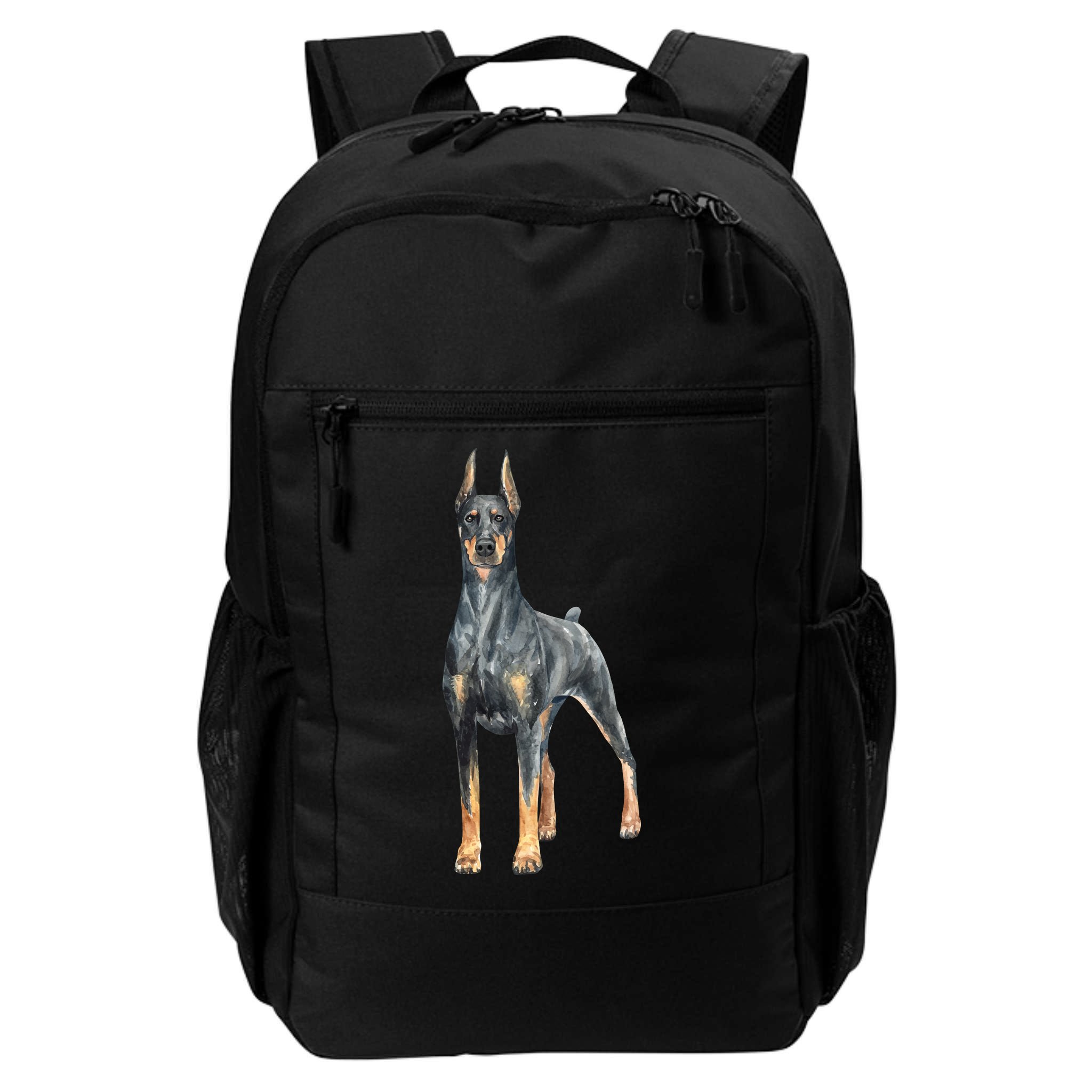 Doberman Watercolor Dog Backpack