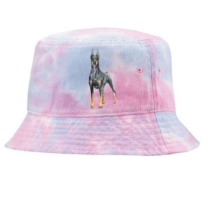 Doberman Watercolor Dog Tie-Dyed Bucket Hat