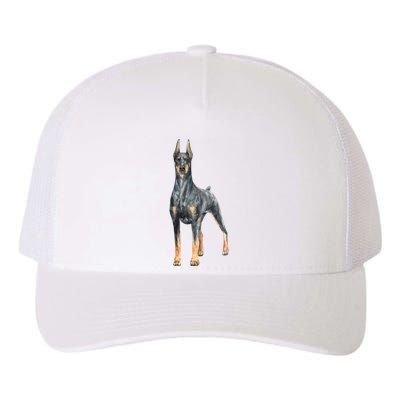 Doberman Watercolor Dog Yupoong Adult 5-Panel Trucker Hat