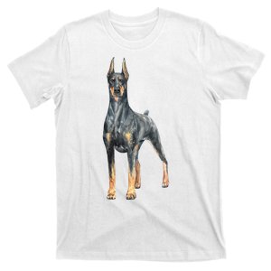 Doberman Watercolor Dog T-Shirt