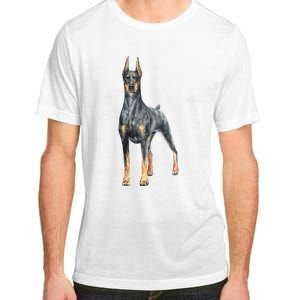 Doberman Watercolor Dog Adult ChromaSoft Performance T-Shirt