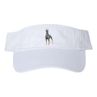 Doberman Watercolor Dog Valucap Bio-Washed Visor