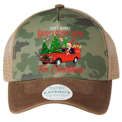 DonT Worry DaddyS Coming Home For Christmas Trump 2024 Legacy Tie Dye Trucker Hat