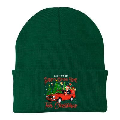 DonT Worry DaddyS Coming Home For Christmas Trump 2024 Knit Cap Winter Beanie