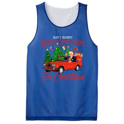 DonT Worry DaddyS Coming Home For Christmas Trump 2024 Mesh Reversible Basketball Jersey Tank