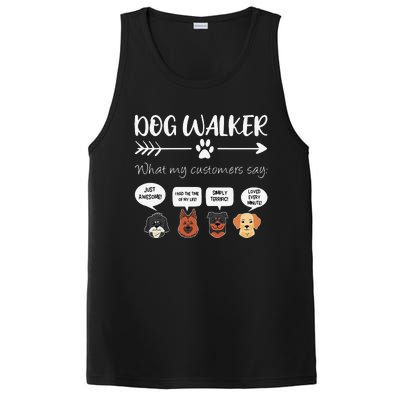 Dog Walker Dog Walking Gift Funny Cute Dog Faces PosiCharge Competitor Tank