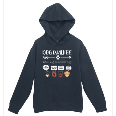 Dog Walker Dog Walking Gift Funny Cute Dog Faces Urban Pullover Hoodie