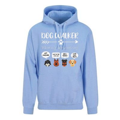 Dog Walker Dog Walking Gift Funny Cute Dog Faces Unisex Surf Hoodie