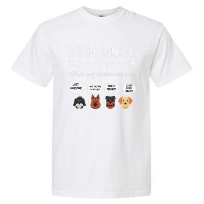 Dog Walker Dog Walking Gift Funny Cute Dog Faces Garment-Dyed Heavyweight T-Shirt