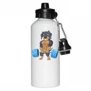 Dachshund Weightlifting Aluminum Water Bottle