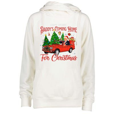 DonT Worry DaddyS Coming Home For Christmas Trump 2024 Womens Funnel Neck Pullover Hood