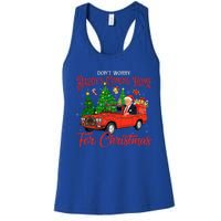 DonT Worry DaddyS Coming Home For Christmas Trump 2024 Women's Racerback Tank