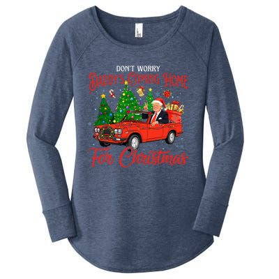 DonT Worry DaddyS Coming Home For Christmas Trump 2024 Women's Perfect Tri Tunic Long Sleeve Shirt