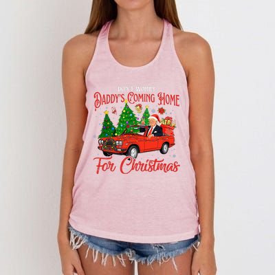 DonT Worry DaddyS Coming Home For Christmas Trump 2024 Women's Knotted Racerback Tank