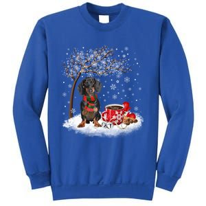 Dachshund Wiener Dog In The Snow Christmas Winter Xmas Tree Gift Sweatshirt