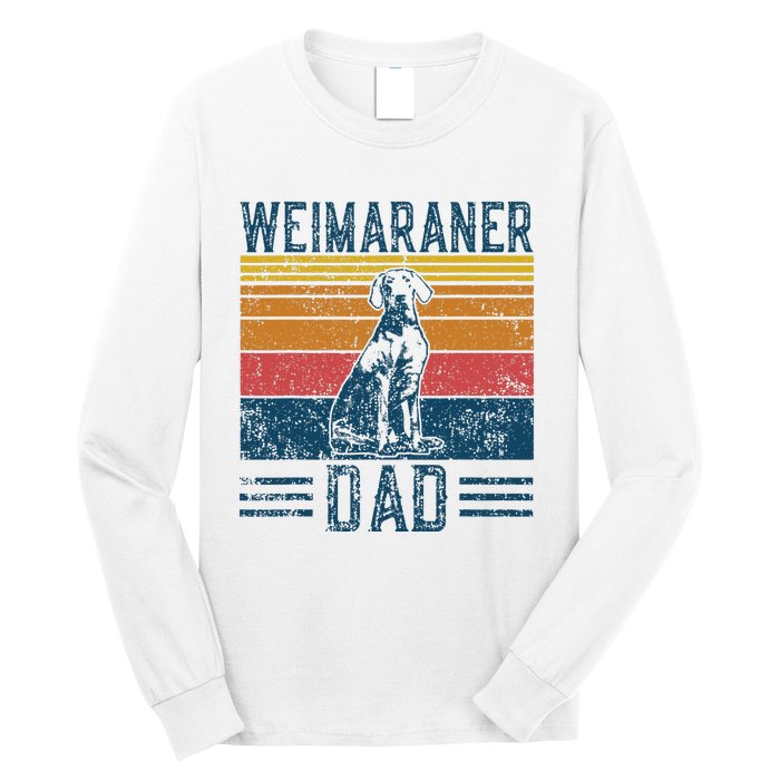 Dog Weim Dad Vintage Weimaraner Dad Long Sleeve Shirt