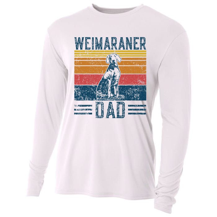 Dog Weim Dad Vintage Weimaraner Dad Cooling Performance Long Sleeve Crew