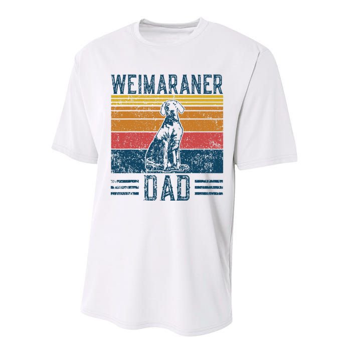 Dog Weim Dad Vintage Weimaraner Dad Performance Sprint T-Shirt