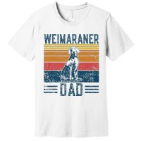 Dog Weim Dad Vintage Weimaraner Dad Premium T-Shirt