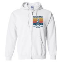 Dog Weim Dad Vintage Weimaraner Dad Full Zip Hoodie