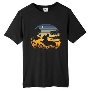 Dachshund Wiener Dog Sunset Garden Nature Lover Gift Tall Fusion ChromaSoft Performance T-Shirt