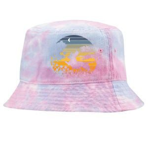 Dachshund Wiener Dog Sunset Garden Nature Lover Gift Tie-Dyed Bucket Hat