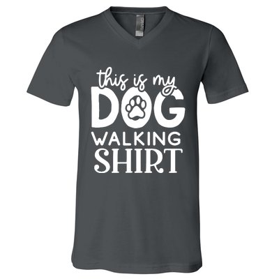 Dog Walking V-Neck T-Shirt