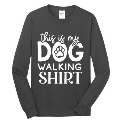 Dog Walking Tall Long Sleeve T-Shirt