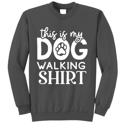 Dog Walking Tall Sweatshirt