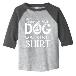 Dog Walking Toddler Fine Jersey T-Shirt