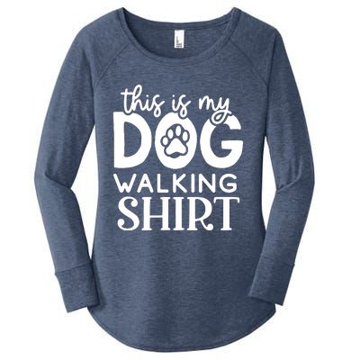 Dog Walking Women's Perfect Tri Tunic Long Sleeve Shirt