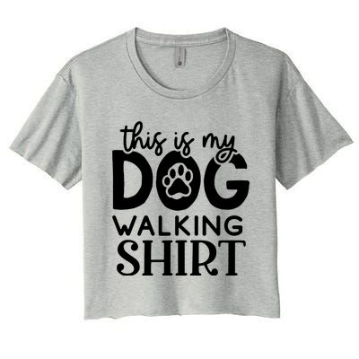 Dog Walking Women's Crop Top Tee