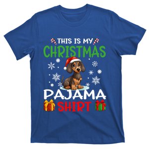 Dachshund Wiener Doxie Dog Christmas Pajama Merry Xmas Gift T-Shirt