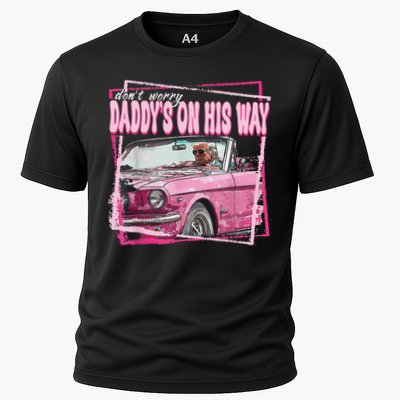 Dont Worry Daddys On His Way Funny Trump In Pink Car 2024 Cooling Performance Crew T-Shirt