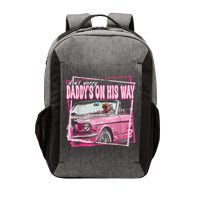 Dont Worry Daddys On His Way Funny Trump In Pink Car 2024 Vector Backpack