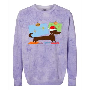 Dachshund Wiener Dog Retro Mid Century Modern Christmas Xmas Colorblast Crewneck Sweatshirt