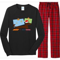 Dachshund Wiener Dog Retro Mid Century Modern Christmas Xmas Long Sleeve Pajama Set