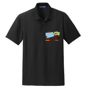 Dachshund Wiener Dog Retro Mid Century Modern Christmas Xmas Dry Zone Grid Polo