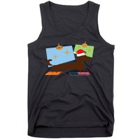 Dachshund Wiener Dog Retro Mid Century Modern Christmas Xmas Tank Top