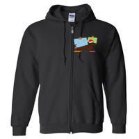 Dachshund Wiener Dog Retro Mid Century Modern Christmas Xmas Full Zip Hoodie