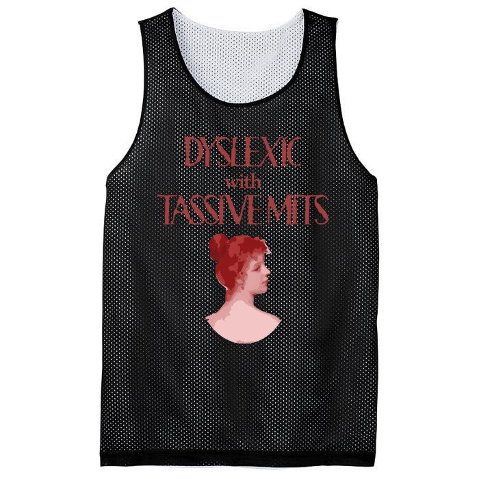 Dyslexic With...Funny Dyslexia Mesh Reversible Basketball Jersey Tank