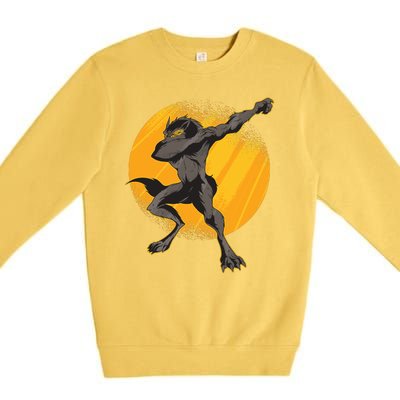 Dabbing Werewolf Premium Crewneck Sweatshirt