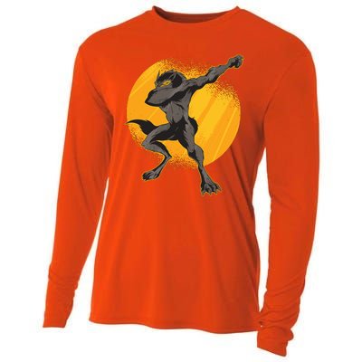 Dabbing Werewolf Cooling Performance Long Sleeve Crew